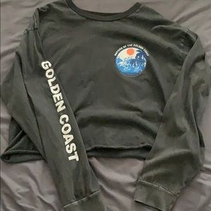 John galt long sleeve loose fitting crop tee